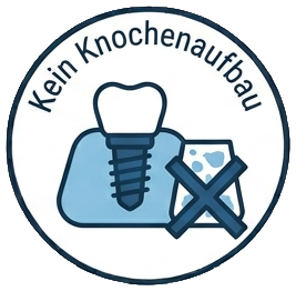 Kein Knochenaufbau